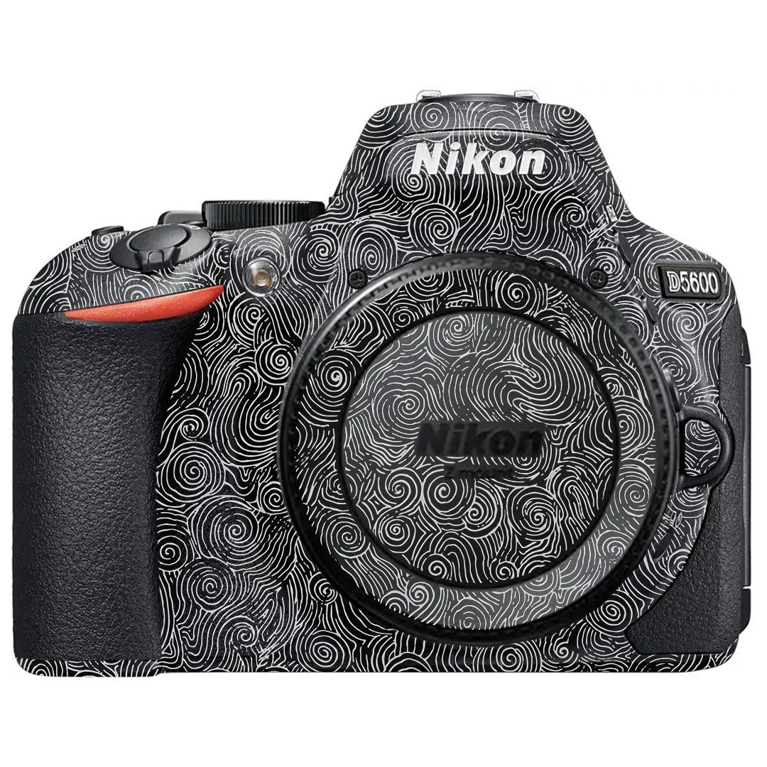 White Spirals Nikon D5600 Camera Skin