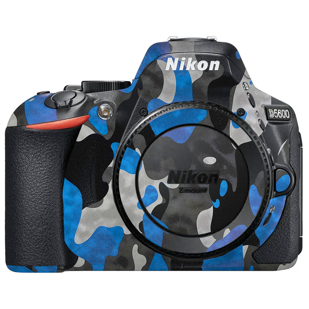 Blue Grey Camo Nikon D5600 Camera Skin