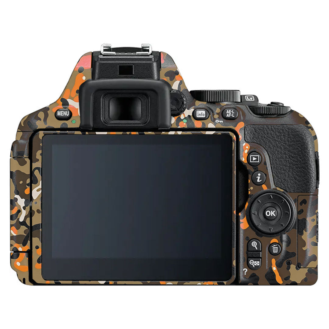 Orange Brown Spot Nikon D5600 Camera Skin