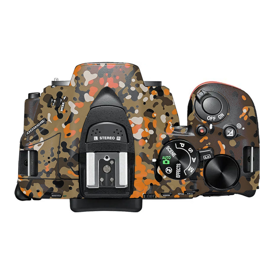 Orange Brown Spot Nikon D5600 Camera Skin