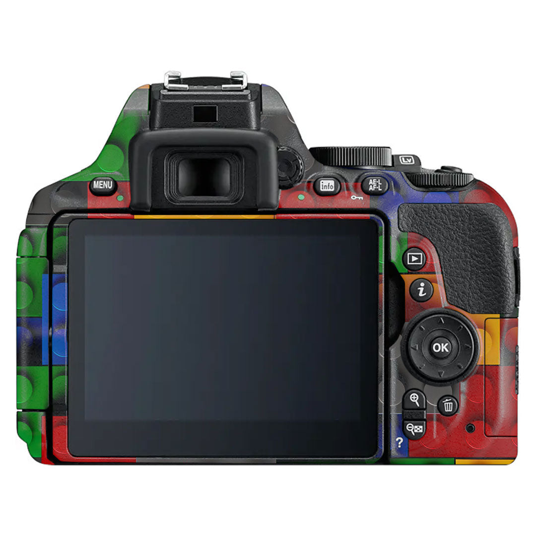 Colorful LEGO Brick Wall Pattern Nikon D5600 Camera Skin