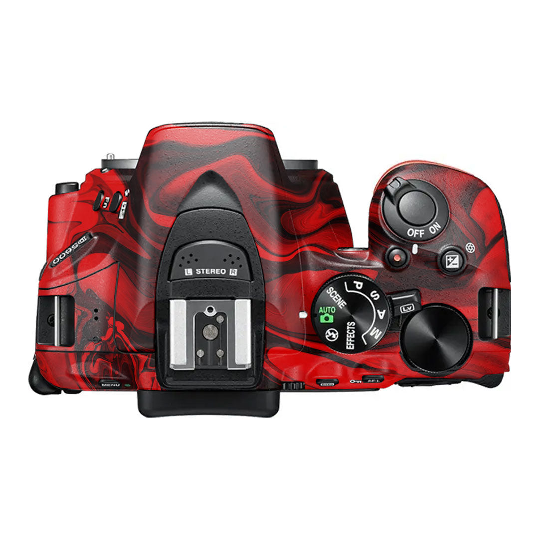 Red Lava Flow Nikon D5600 Camera Skin