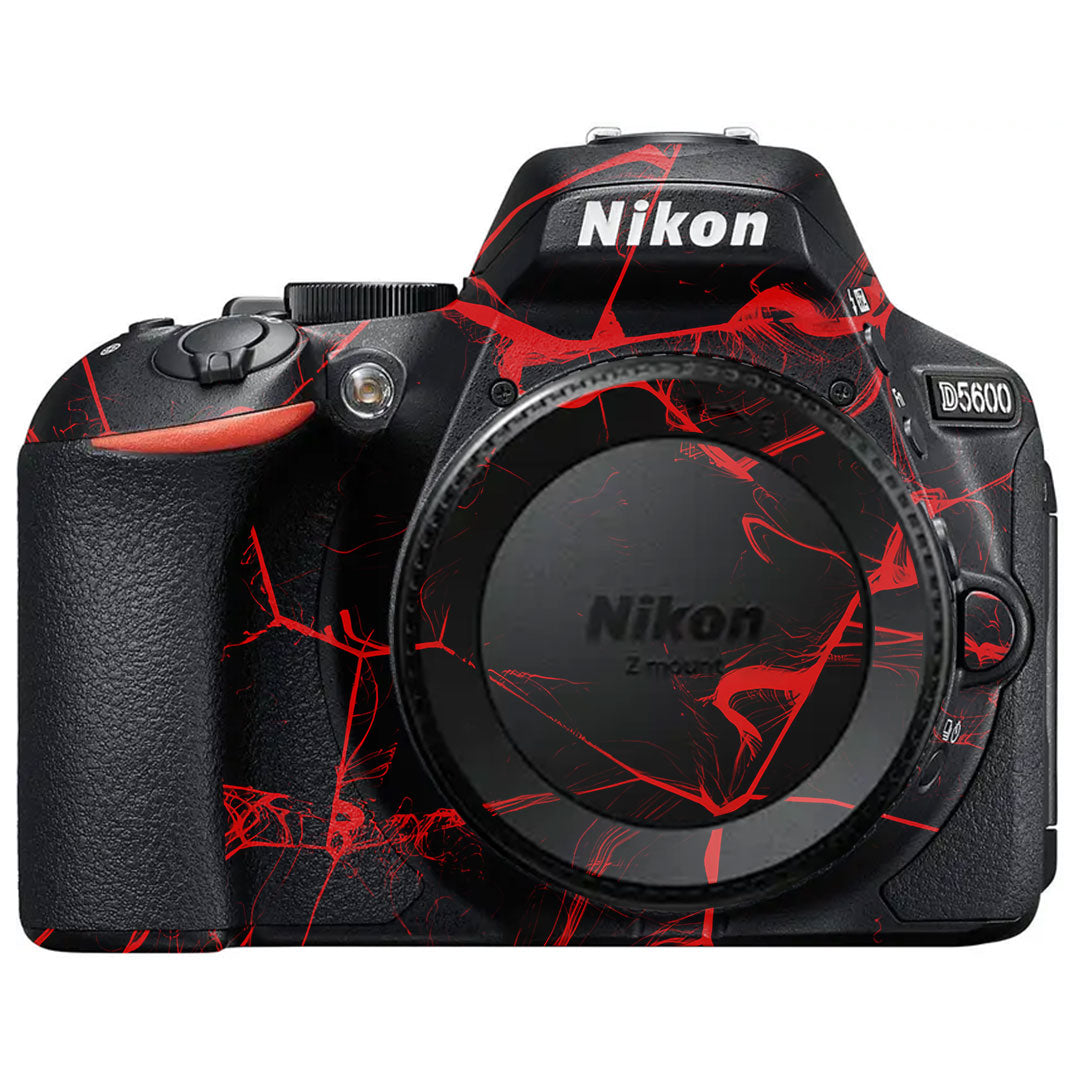 Red Neural Grid Nikon D5600 Camera Skin