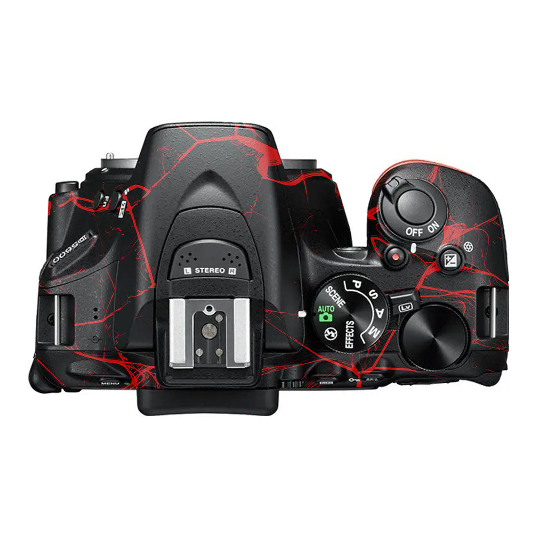 Red Neural Grid Nikon D5600 Camera Skin