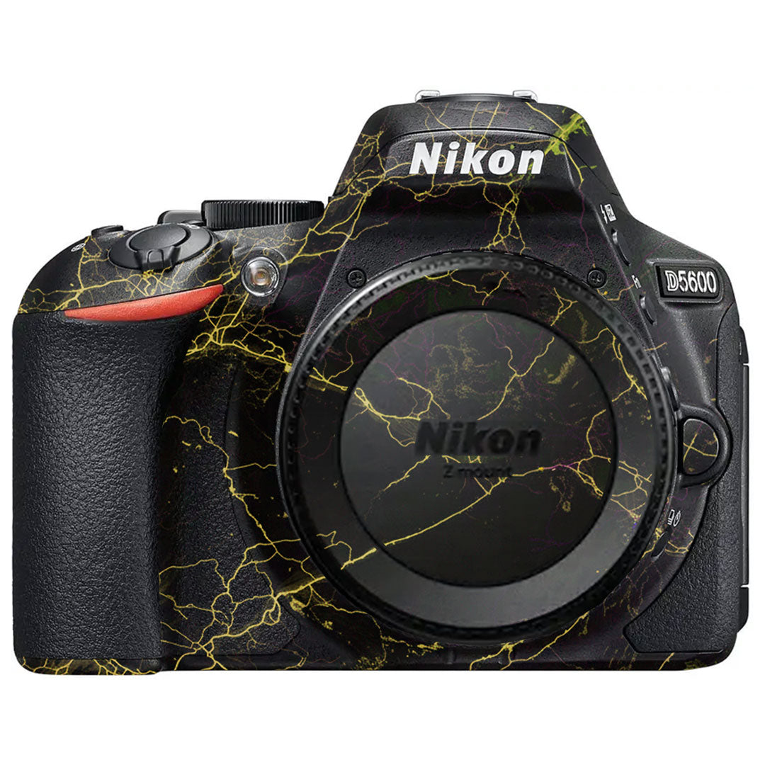 Electric Gold Veins Nikon D5600 Camera Skin