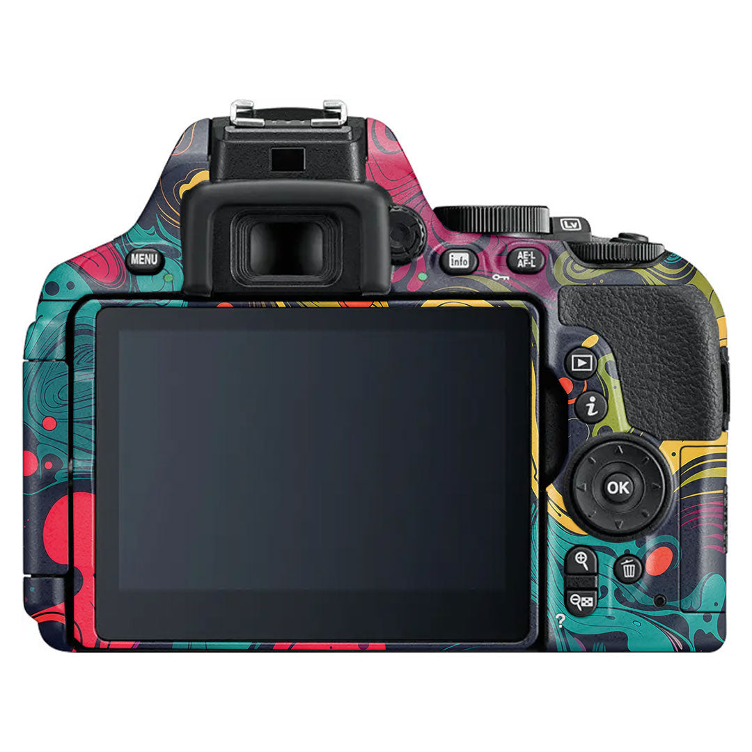 Psychedelic Color Swirl Nikon D5600 Camera Skin