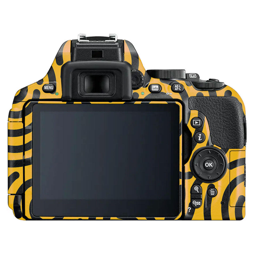 Minimal Yellow Wave Nikon D5600 Camera Skin