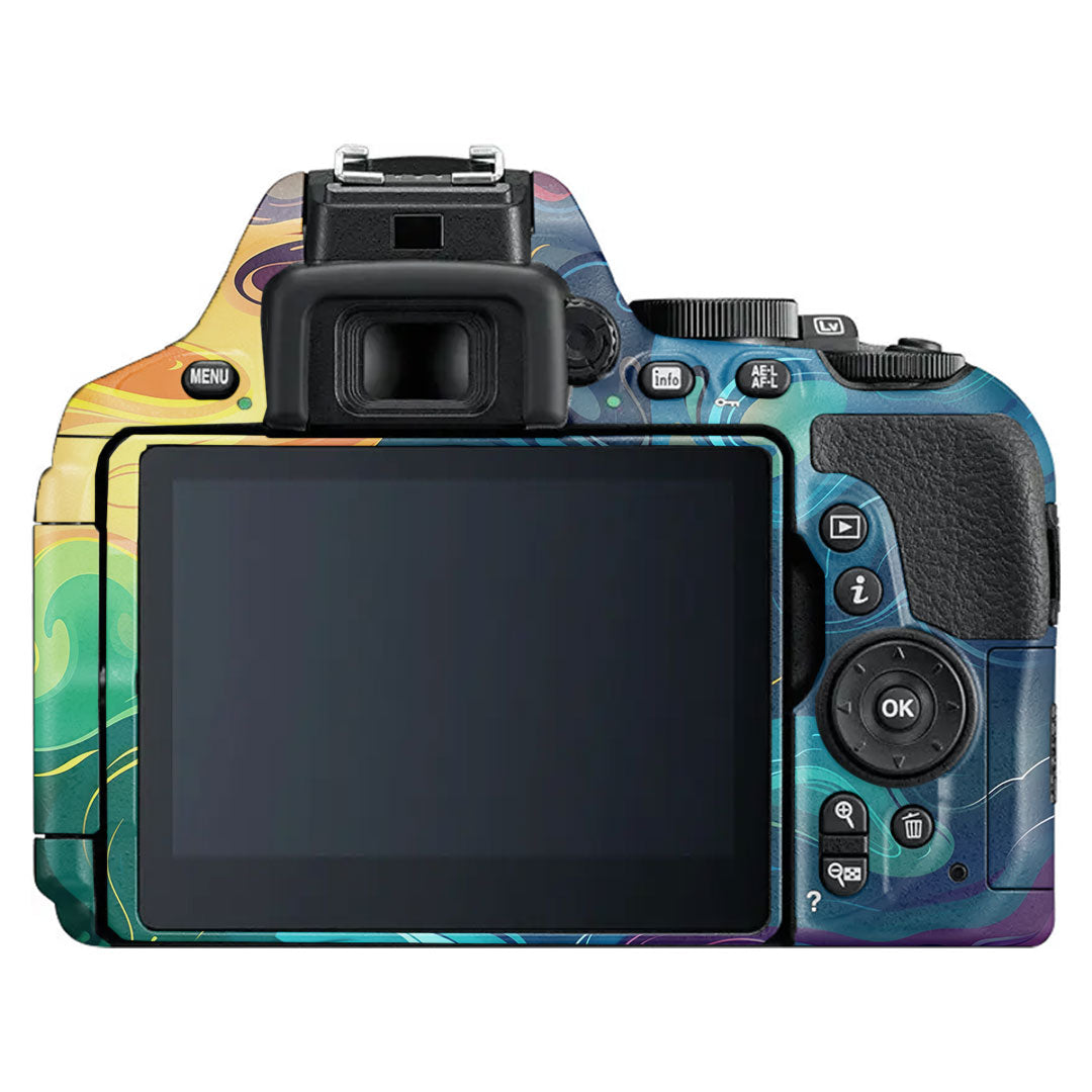 Rainbow Liquid Fusion Nikon D5600 Camera Skin