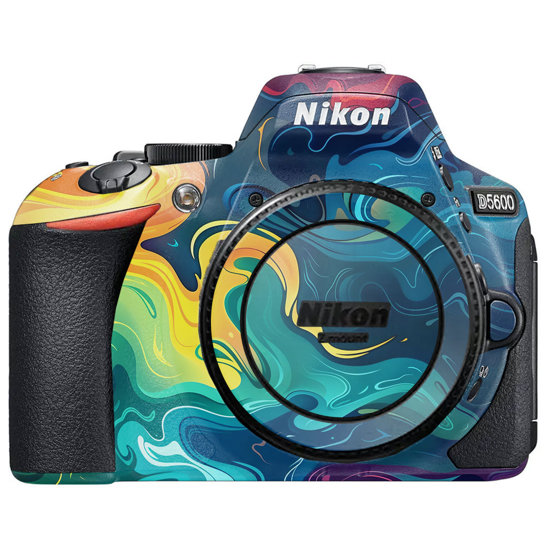 Rainbow Liquid Fusion Nikon D5600 Camera Skin