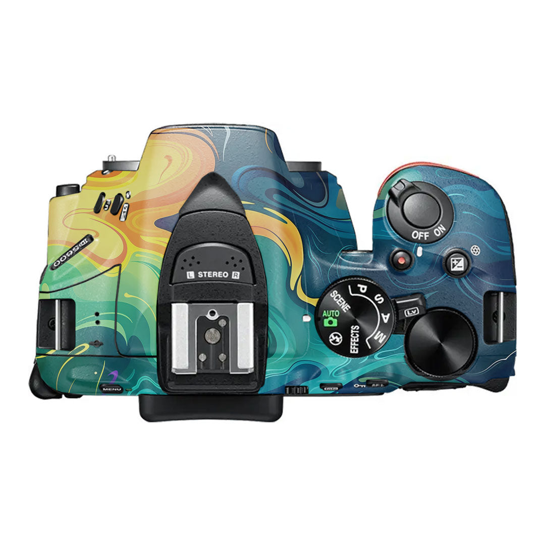 Rainbow Liquid Fusion Nikon D5600 Camera Skin