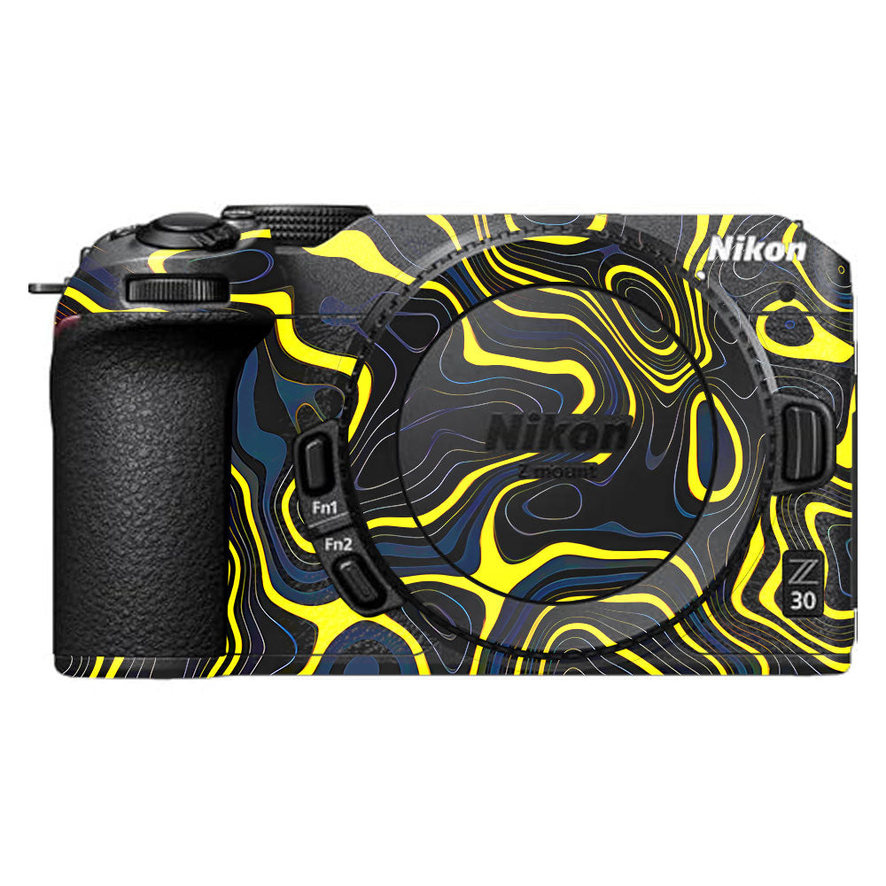 Neon Lava Contours Nikon Z30 Camera Skin