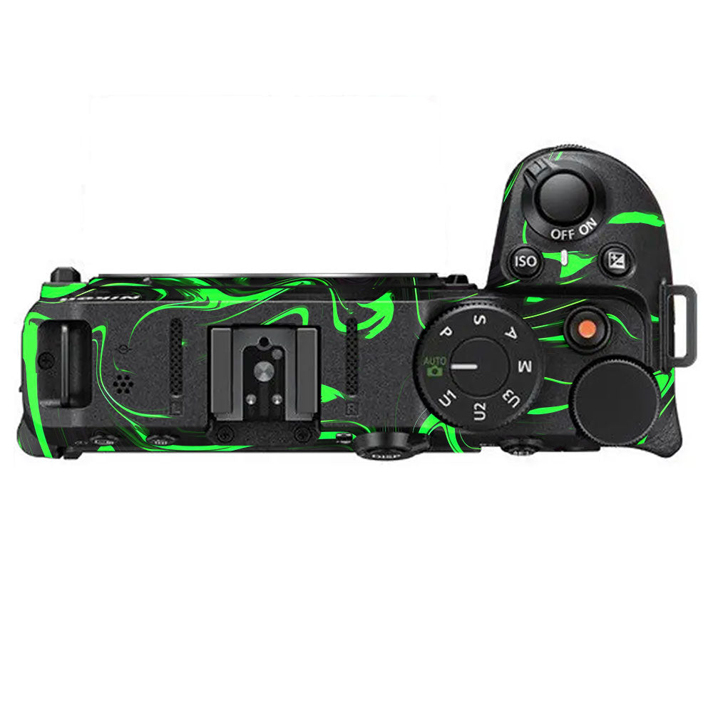 Green Liquid Pattern Nikon Z30 Camera Skin