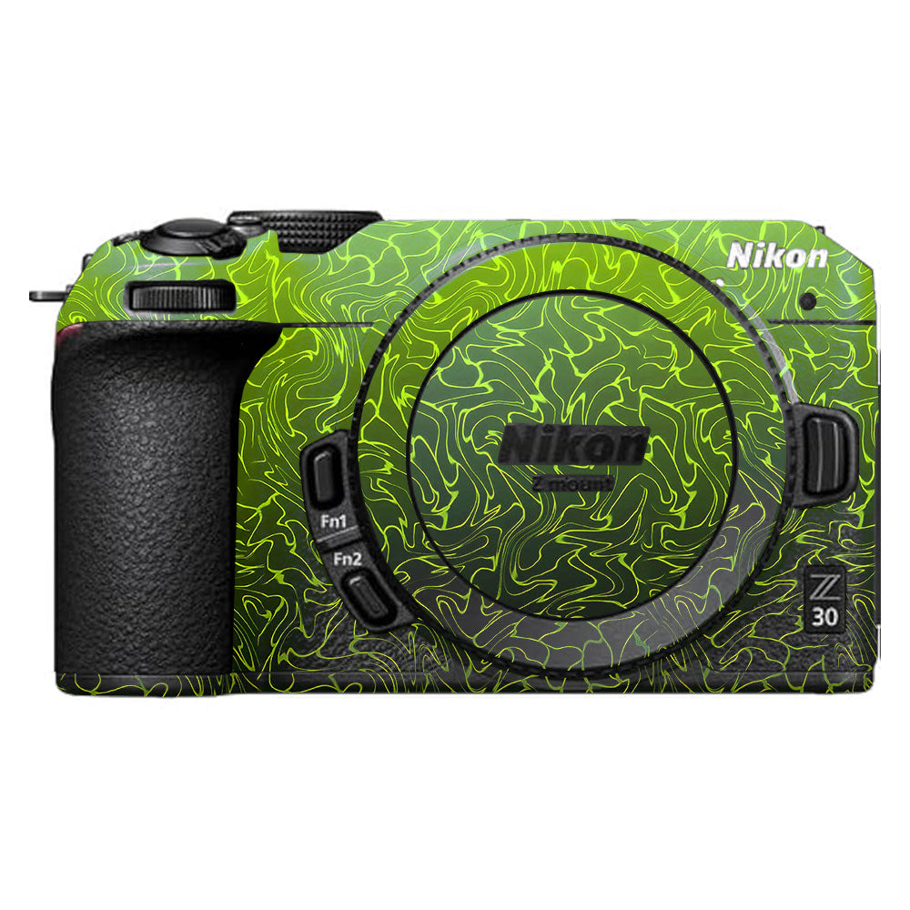 Lime Yellow to Black Gradient Nikon Z30 Camera Skin