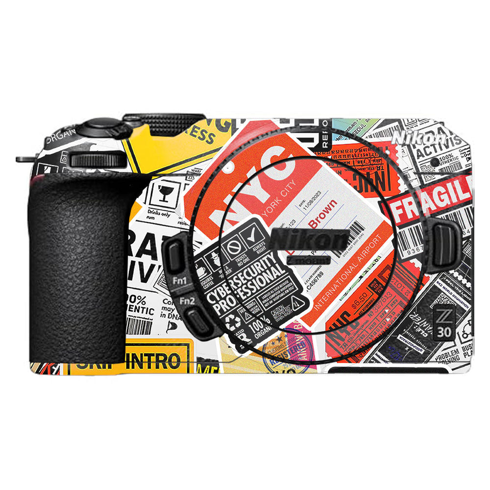 Tech Aesthetic Sticker Collage Nikon Z30 Camera Skin