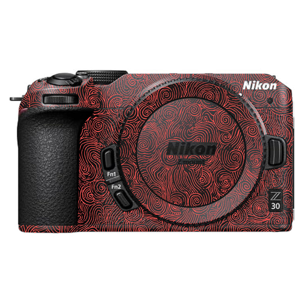 Red Spirals Nikon Z30 Camera Skin