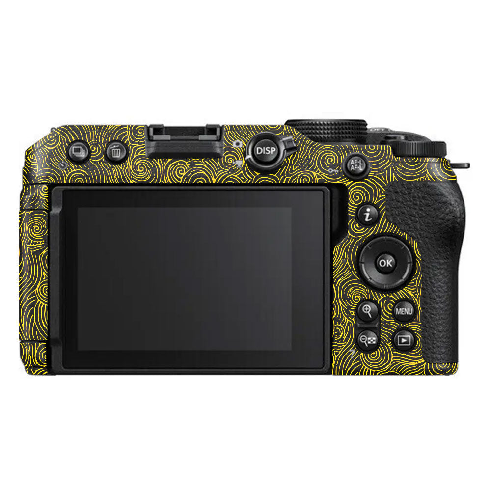 Yellow Spirals Nikon Z30 Camera Skin