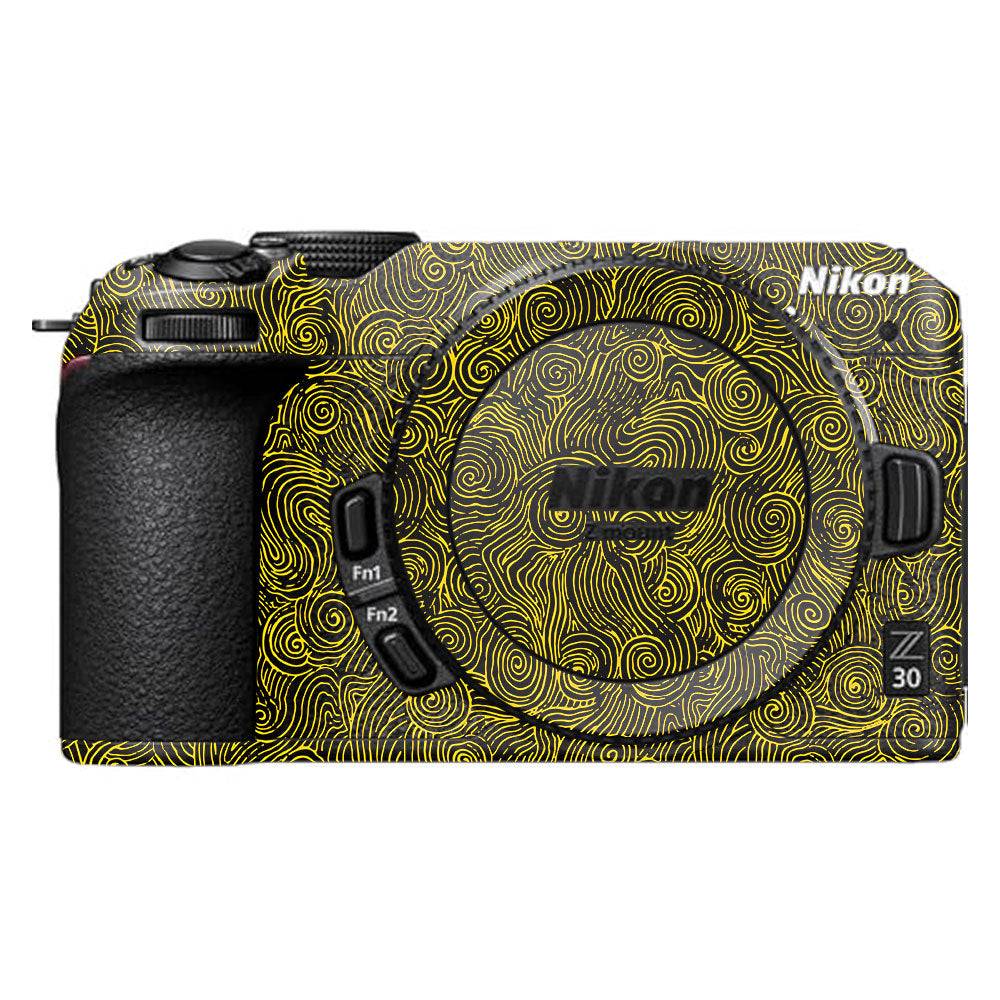 Yellow Spirals Nikon Z30 Camera Skin