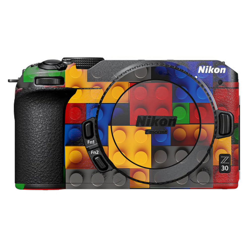 Colorful LEGO Brick Wall Pattern Nikon Z30 Camera Skin
