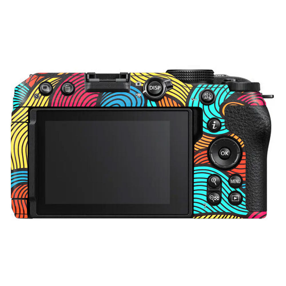 Retro Colorful Doodle Art Pattern Nikon Z30 Camera Skin