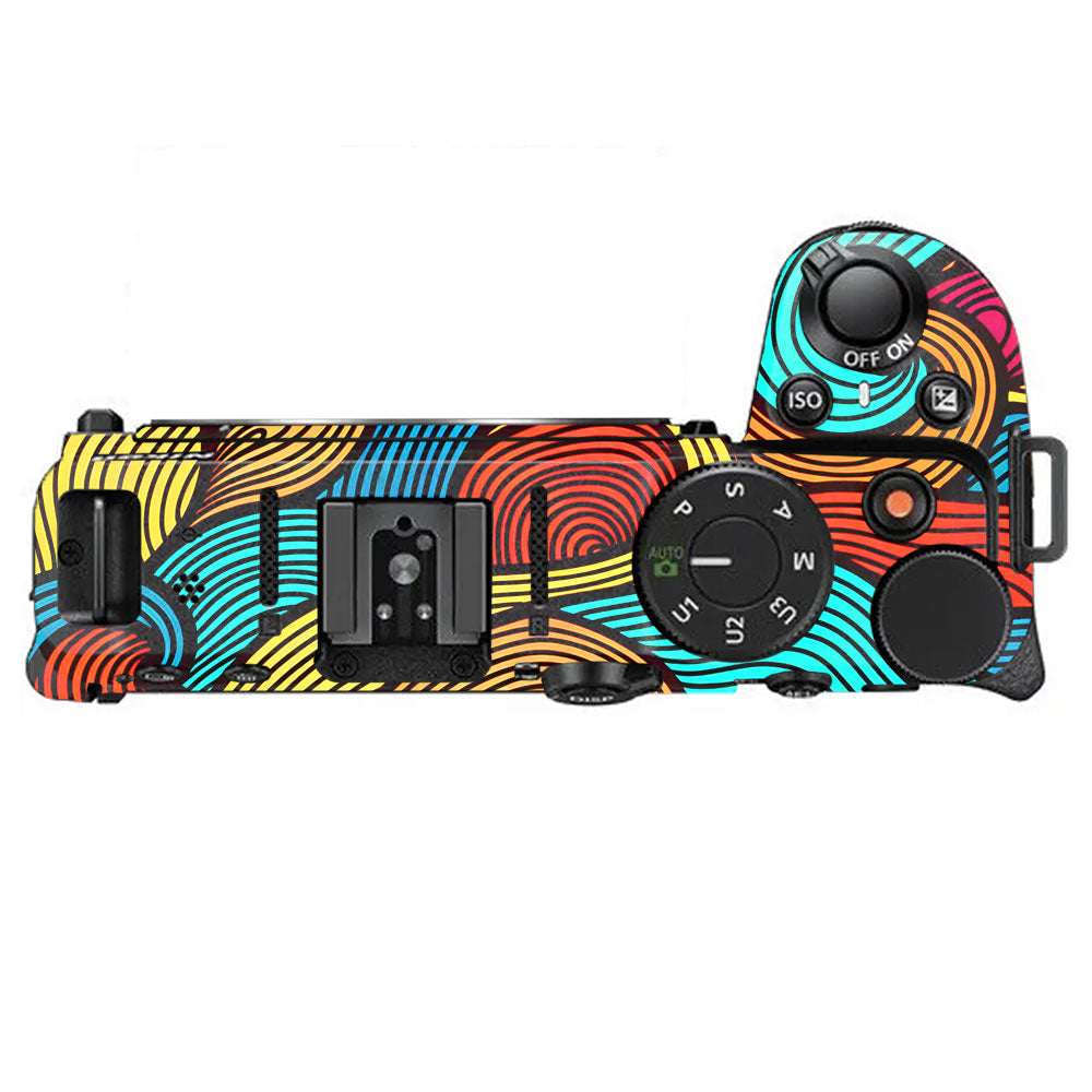 Retro Colorful Doodle Art Pattern Nikon Z30 Camera Skin