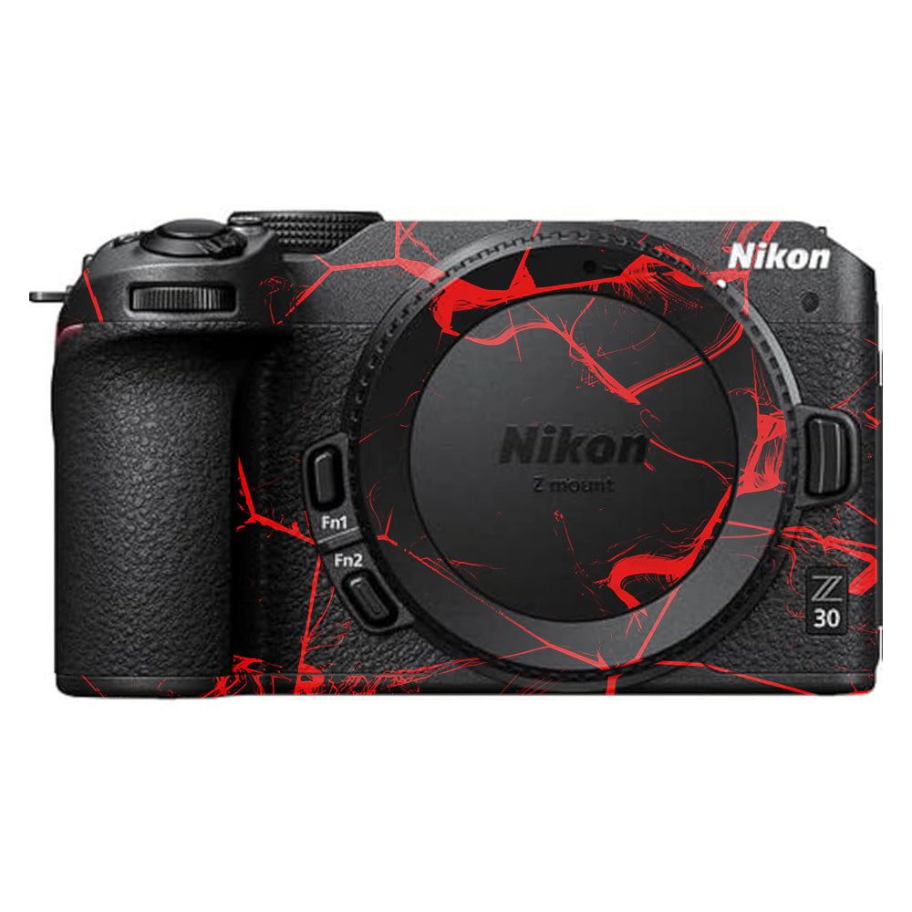 Red Neural Grid Nikon Z30 Camera Skin