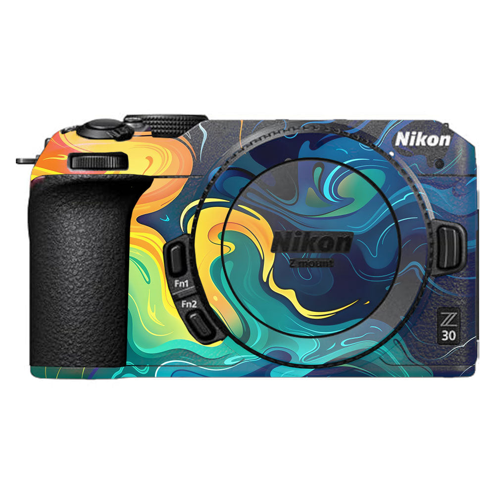 Rainbow Liquid Fusion Nikon Z30 Camera Skin