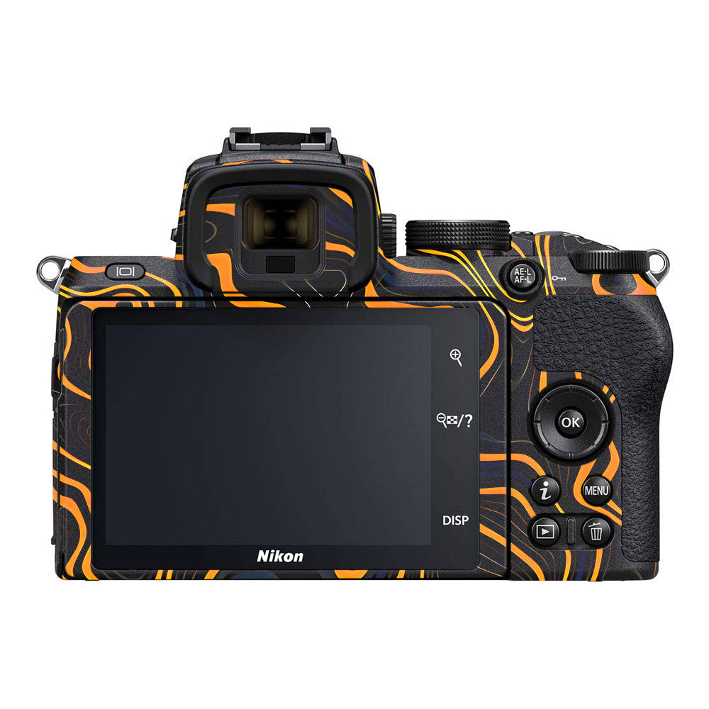 Amber Topographic Waves Nikon Z50 Camera Skin