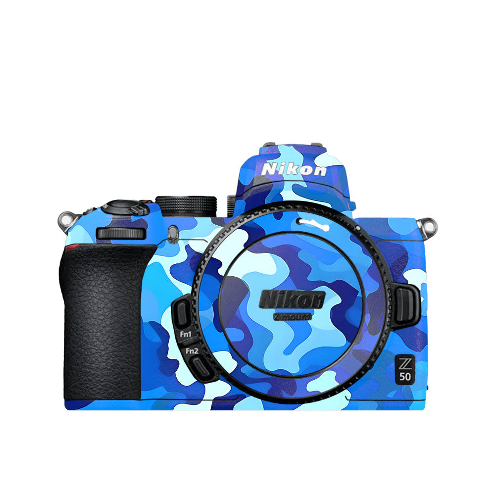 Arctic Blue Camo Pattern Nikon Z50 Camera Skin