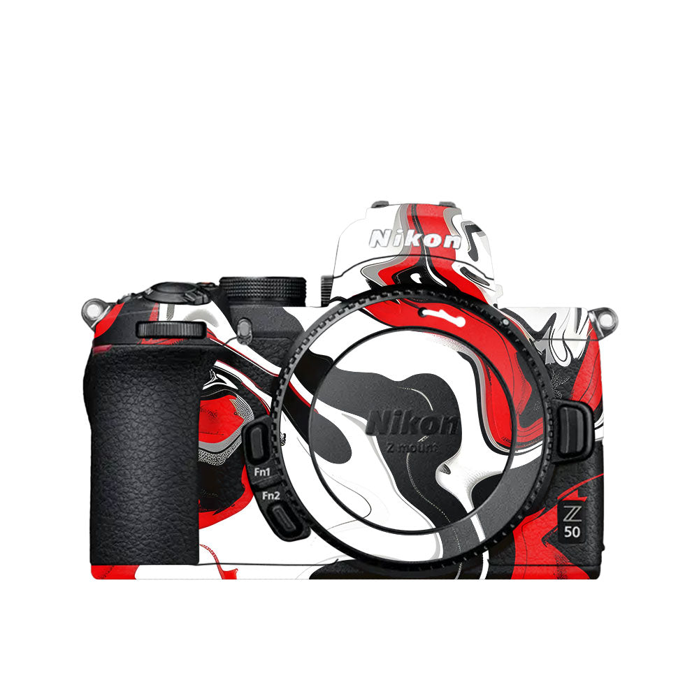 Scarlet and White Motion Nikon Z50 Camera Skin