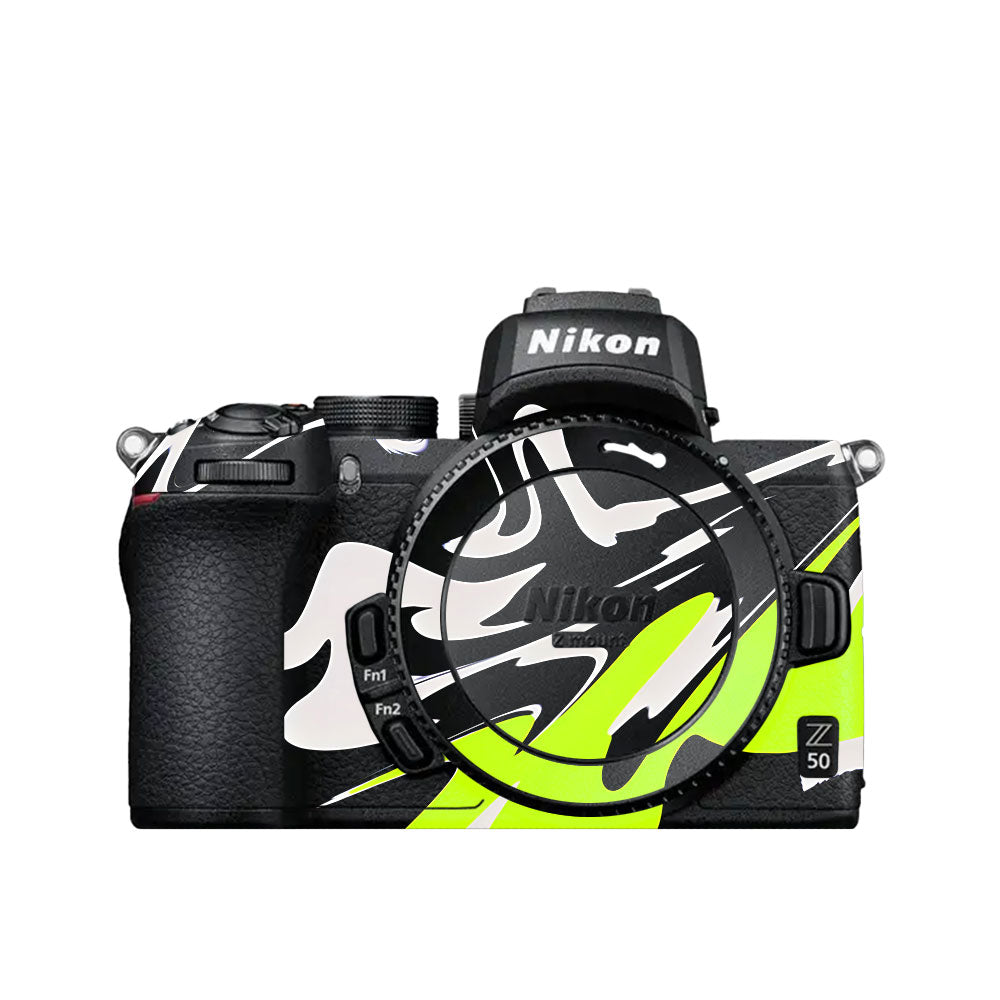 Neon Green and Black Pattern Nikon Z50 Camera Skin