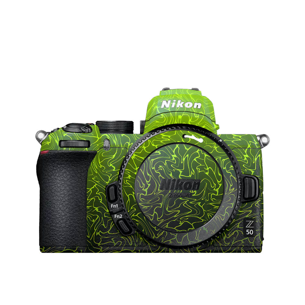 Lime Yellow to Black Gradient Nikon Z50 Camera Skin
