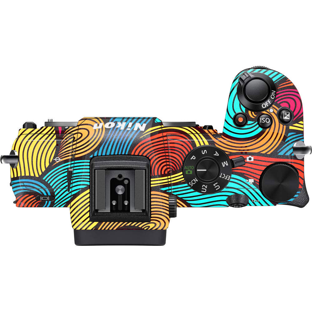 Retro Colorful Doodle Art Pattern Nikon Z50 Camera Skin