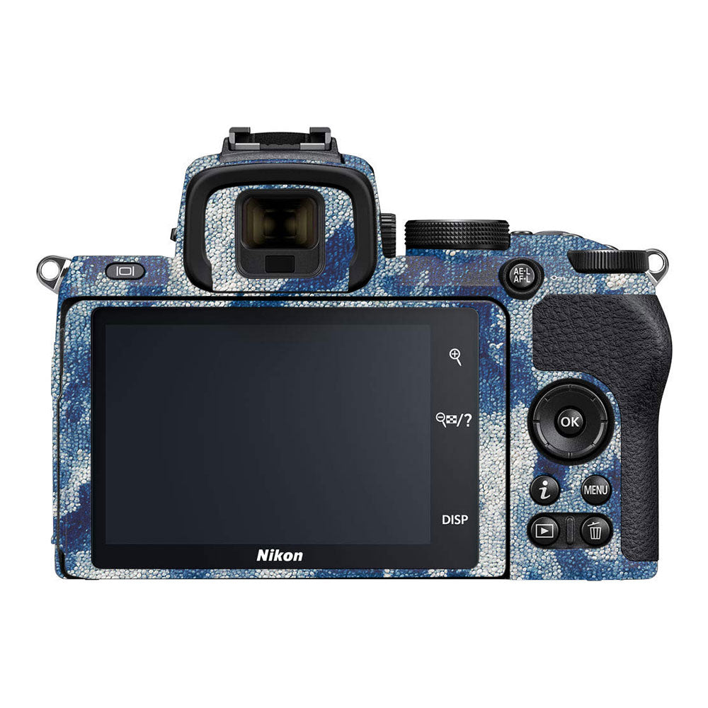 Blue Watercolor Fabric Nikon Z50 Camera Skin