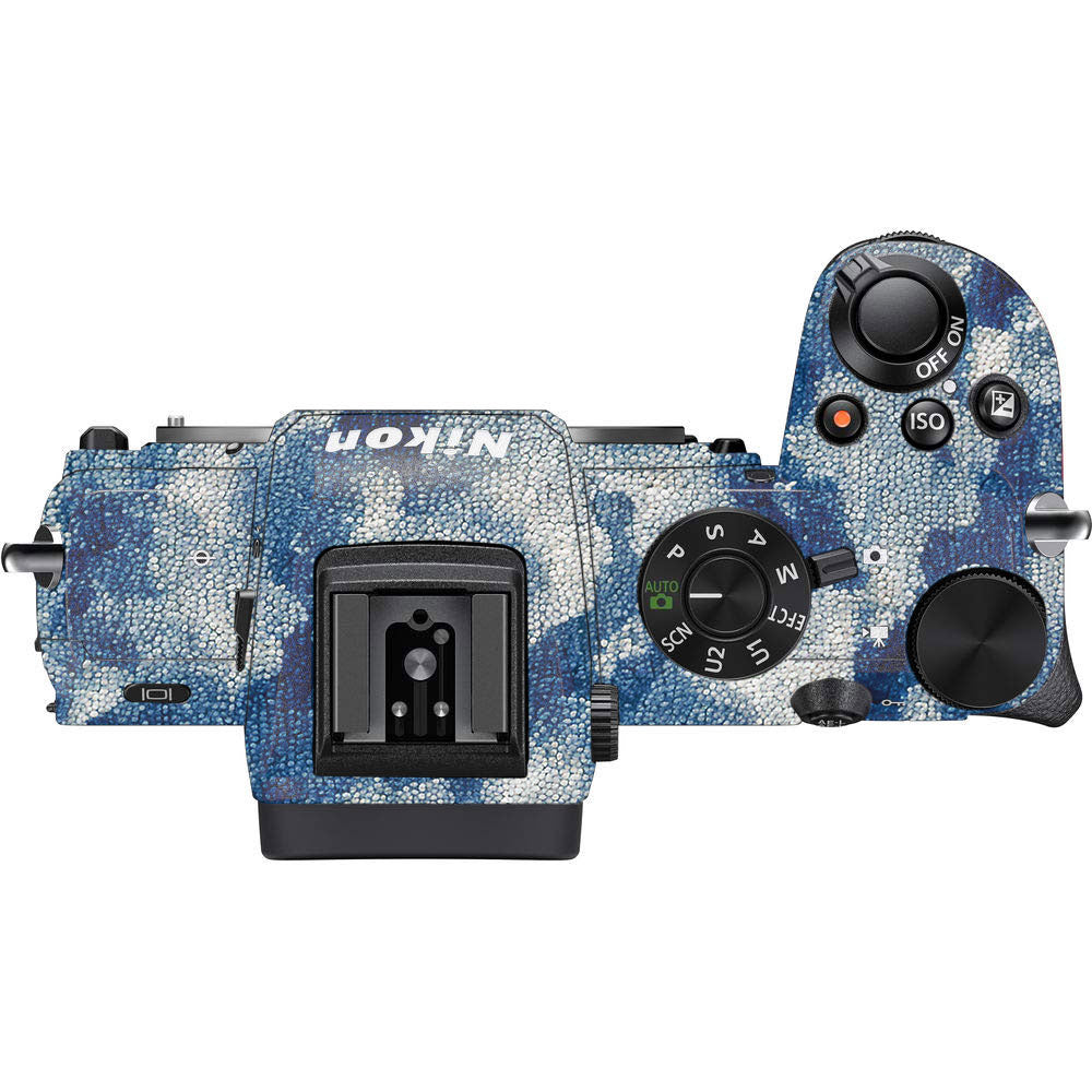 Blue Watercolor Fabric Nikon Z50 Camera Skin