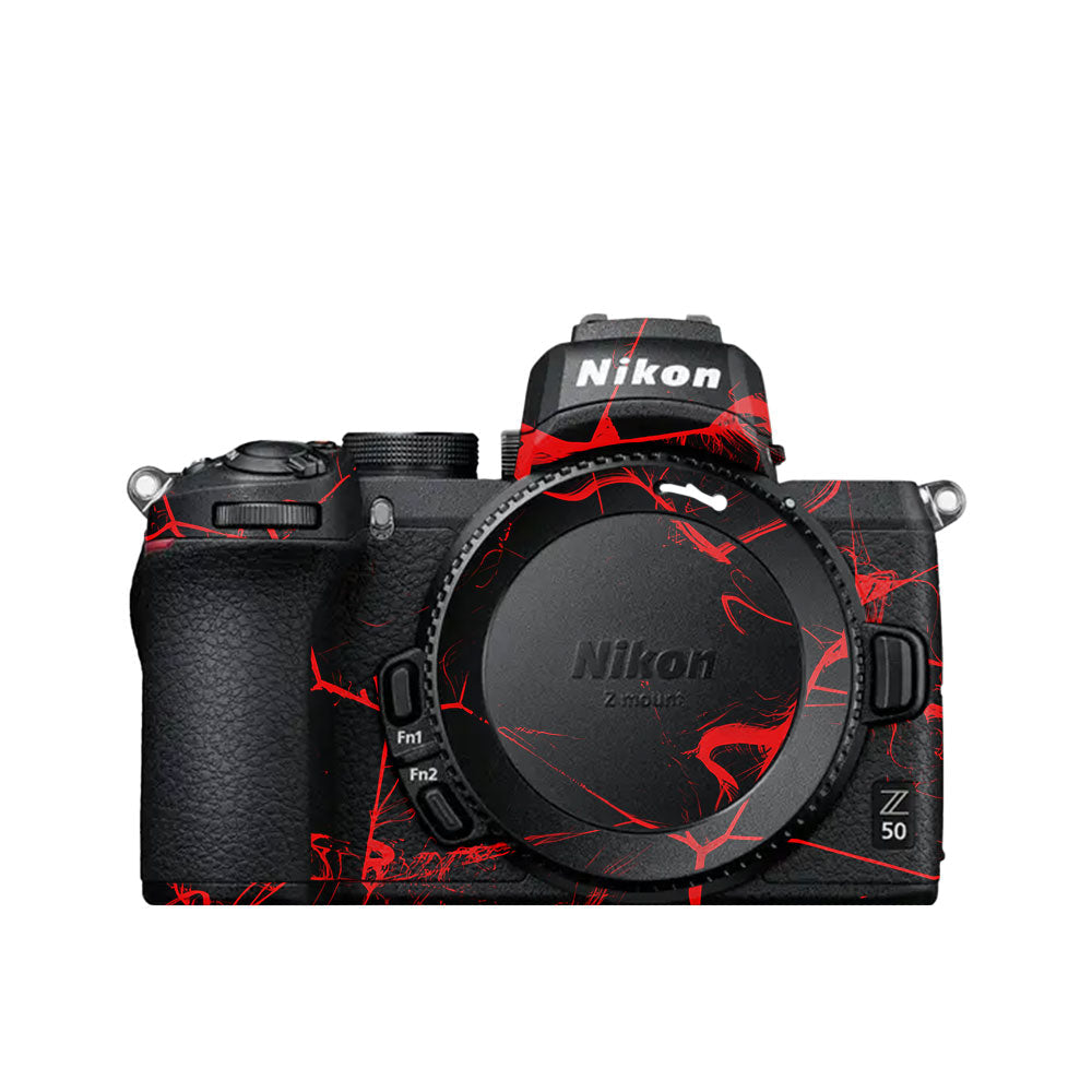 Red Neural Grid Nikon Z50 Camera Skin