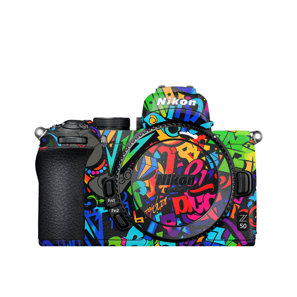 Colorful Urban Street Art Lettering Nikon Z50 Camera Skin