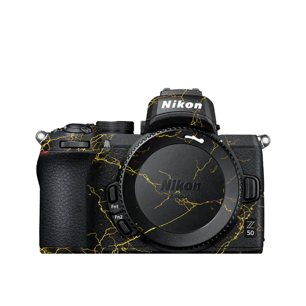 Electric Gold Veins Nikon Z50 Camera Skin
