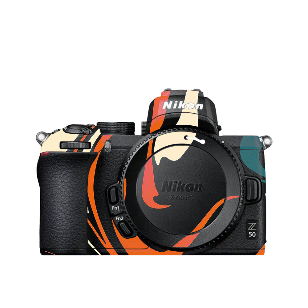 Mid-Century Abstract Swirl Nikon Z50 Camera Skin