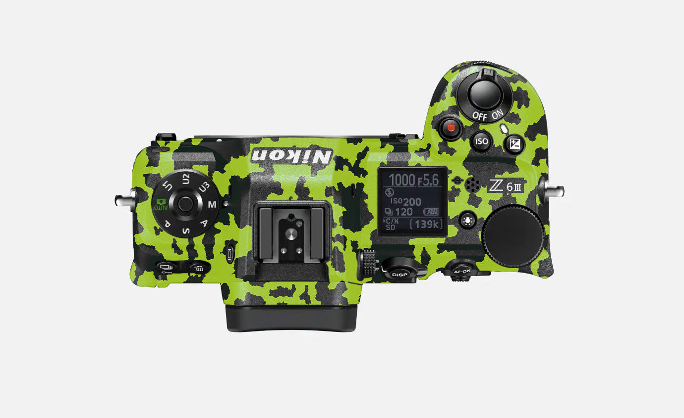Neon Green Splatter Nikon Z6 III Camera Skin