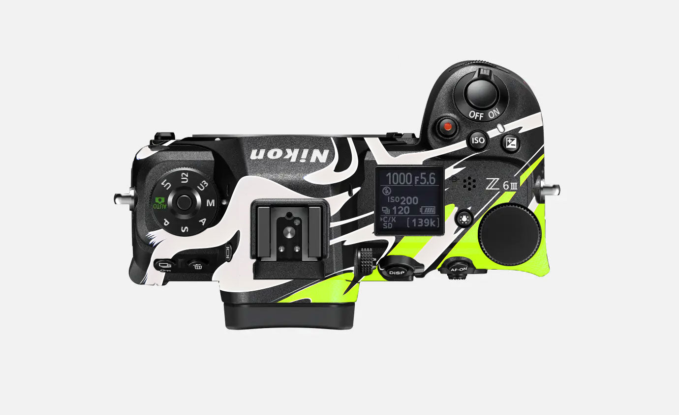 Neon Green and Black Pattern Nikon Z6 III Camera Skin