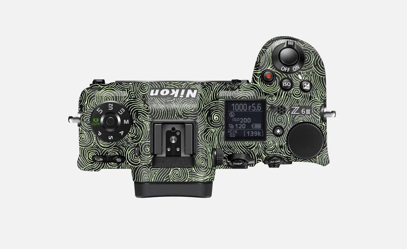 Green Spirals Nikon Z6 III Camera Skin