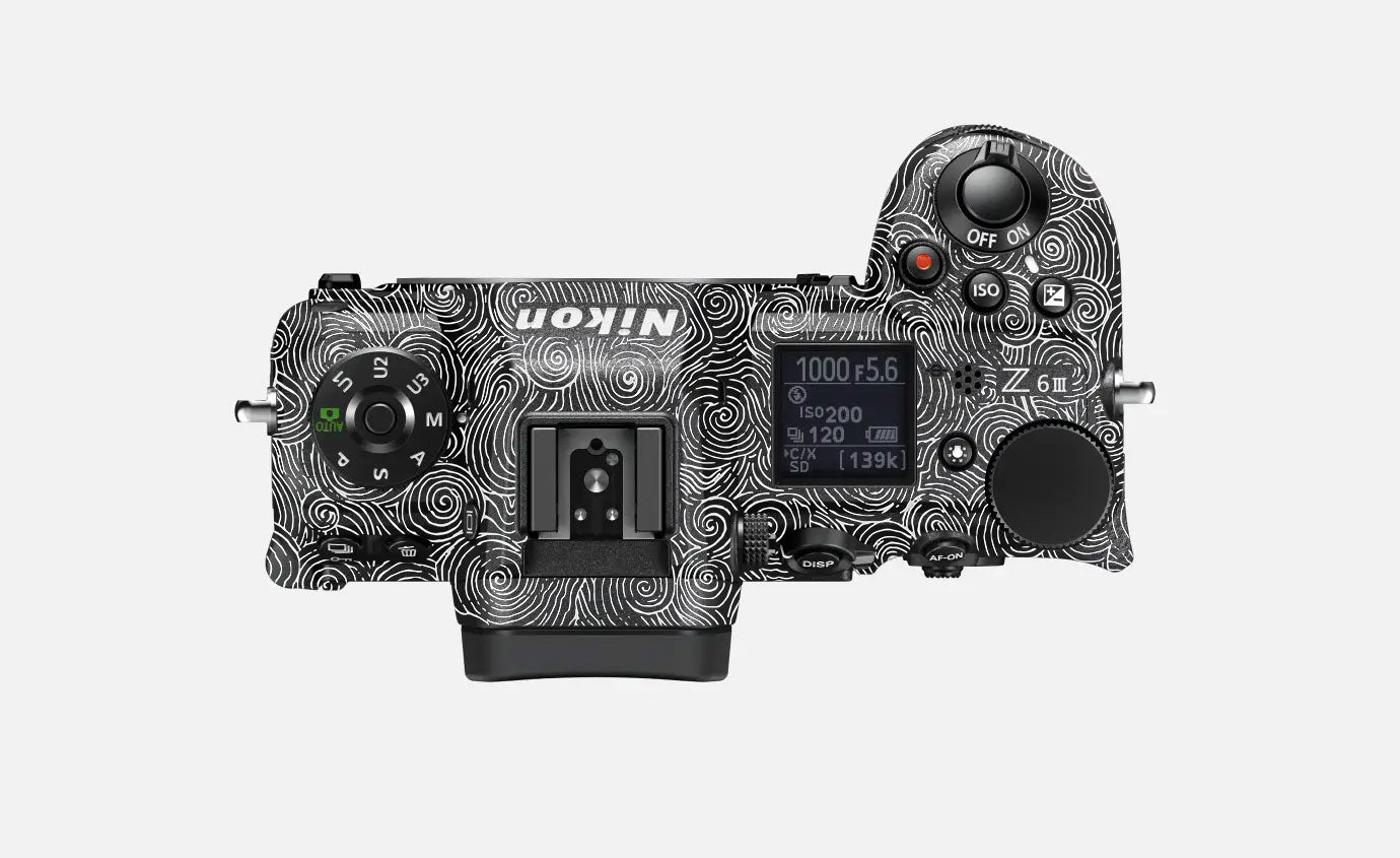White Spirals Nikon Z6 III Camera Skin