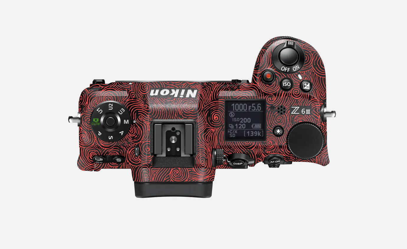 Red Spirals Nikon Z6 III Camera Skin