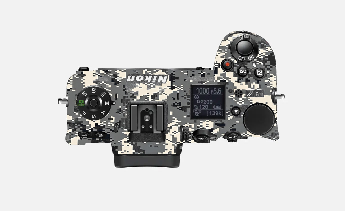 Grey Black Pixel Nikon Z6 III Camera Skin