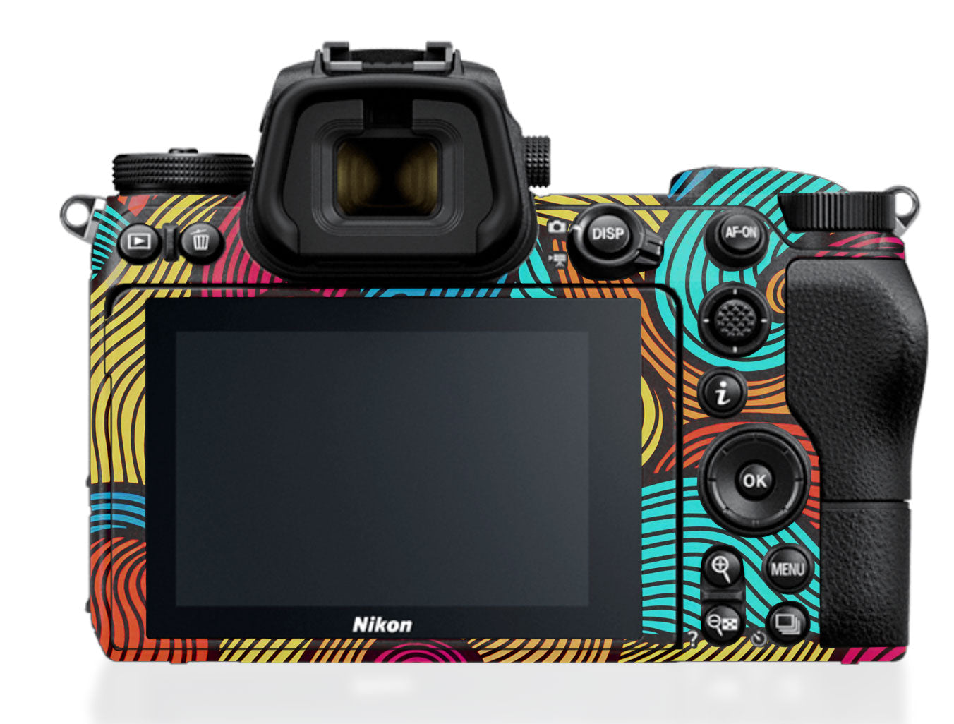 Retro Colorful Doodle Art Pattern Nikon Z6 III Camera Skin