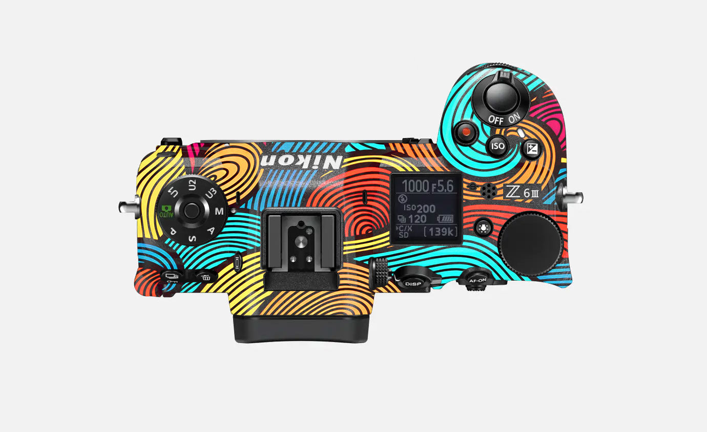 Retro Colorful Doodle Art Pattern Nikon Z6 III Camera Skin
