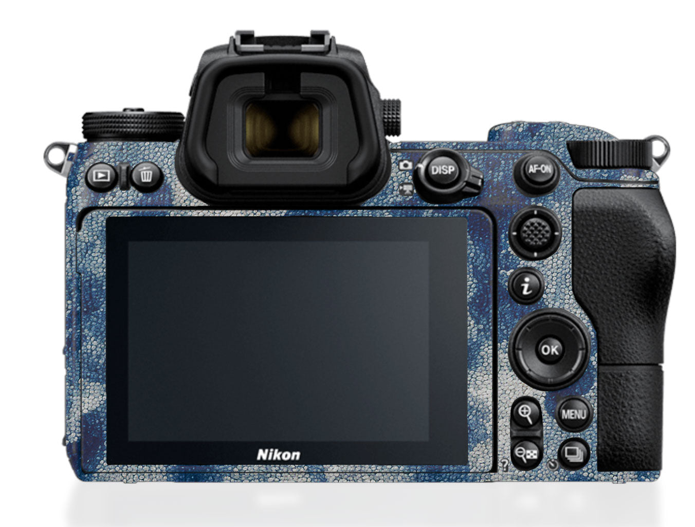 Blue Watercolor Fabric Nikon Z6 III Camera Skin