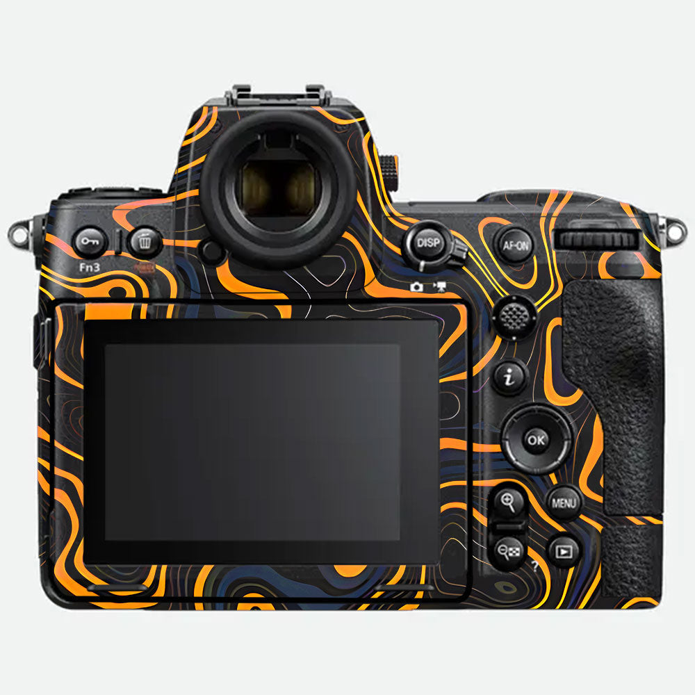 Amber Topographic Waves Nikon Z8 Camera Skin