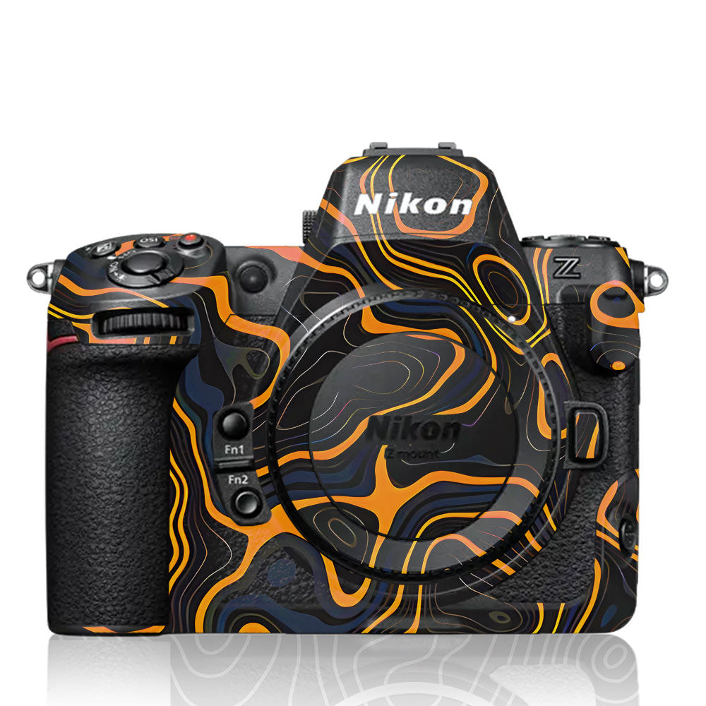 Amber Topographic Waves Nikon Z8 Camera Skin