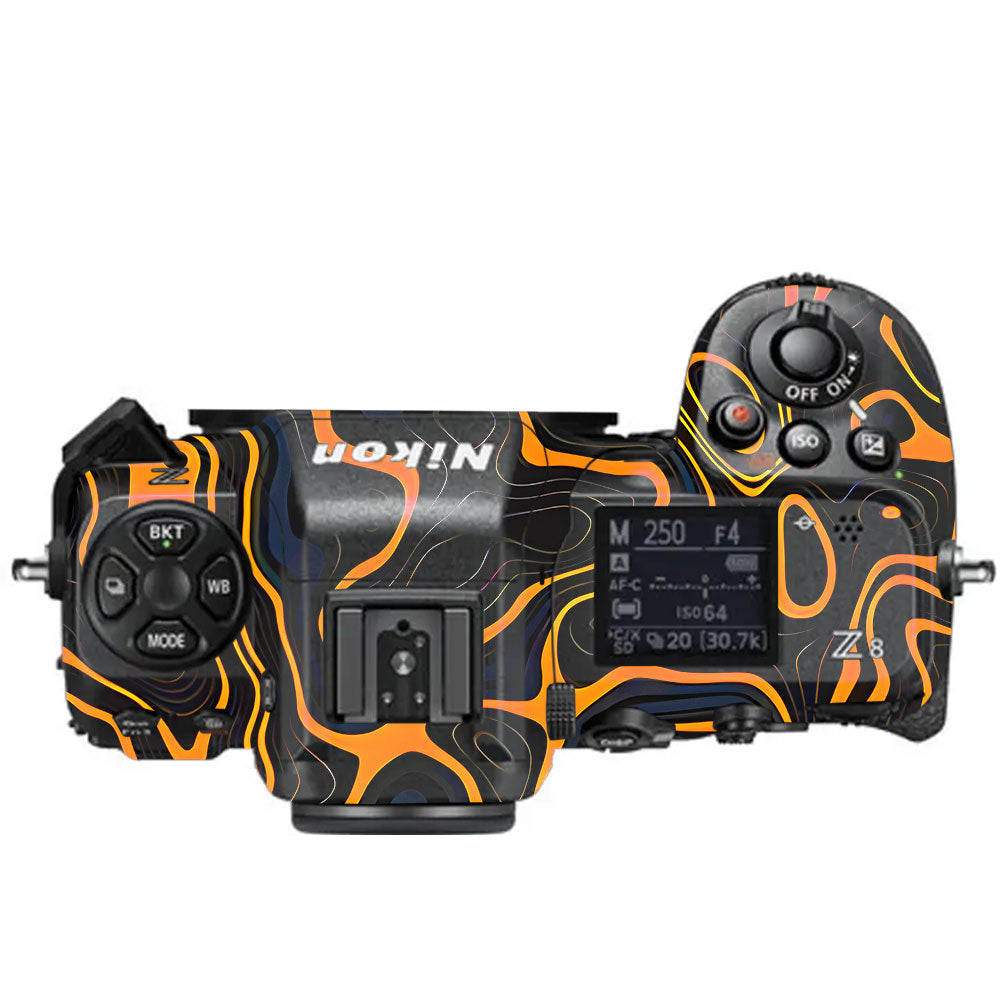 Amber Topographic Waves Nikon Z8 Camera Skin